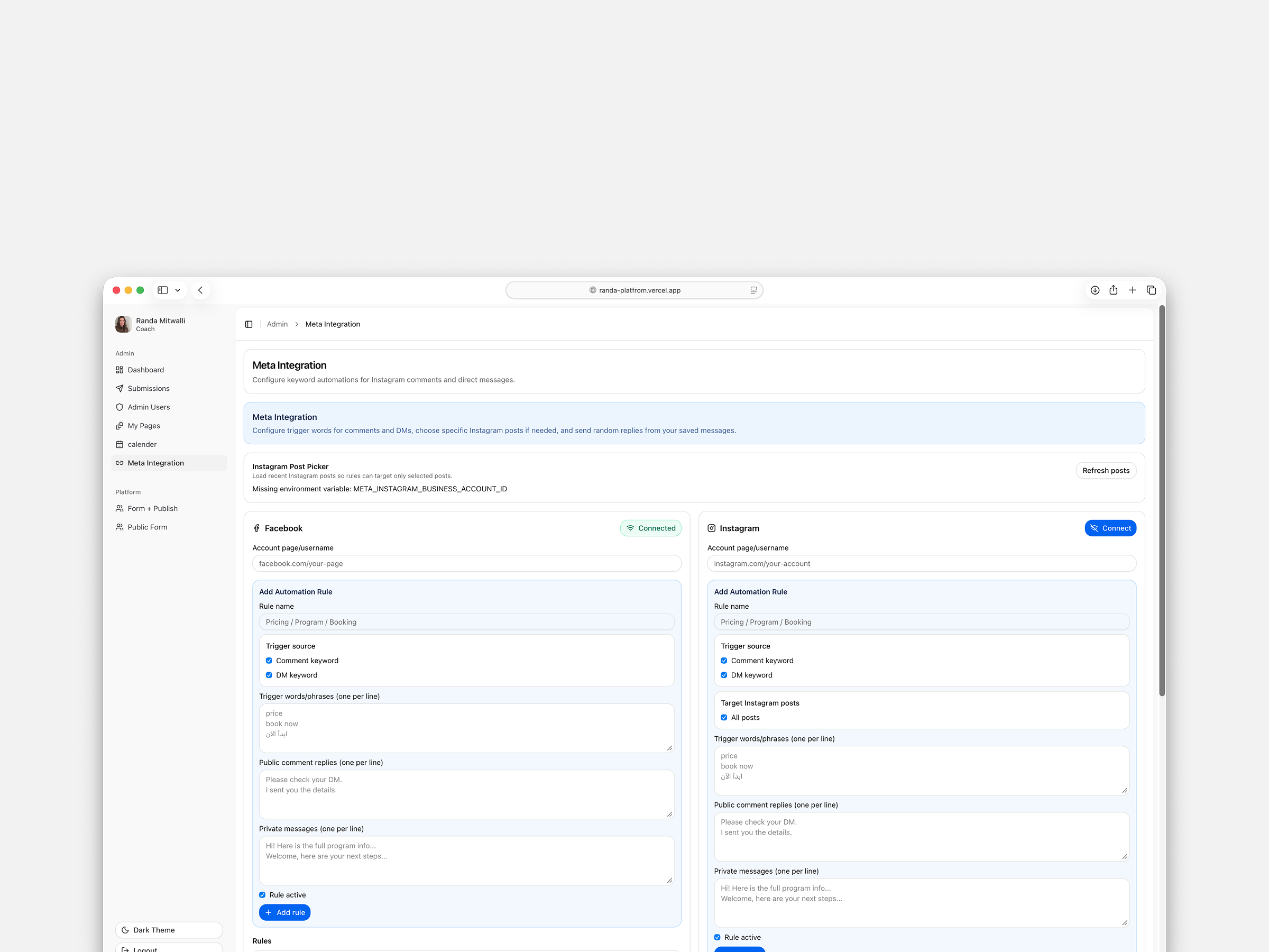 Web platform project preview 1
